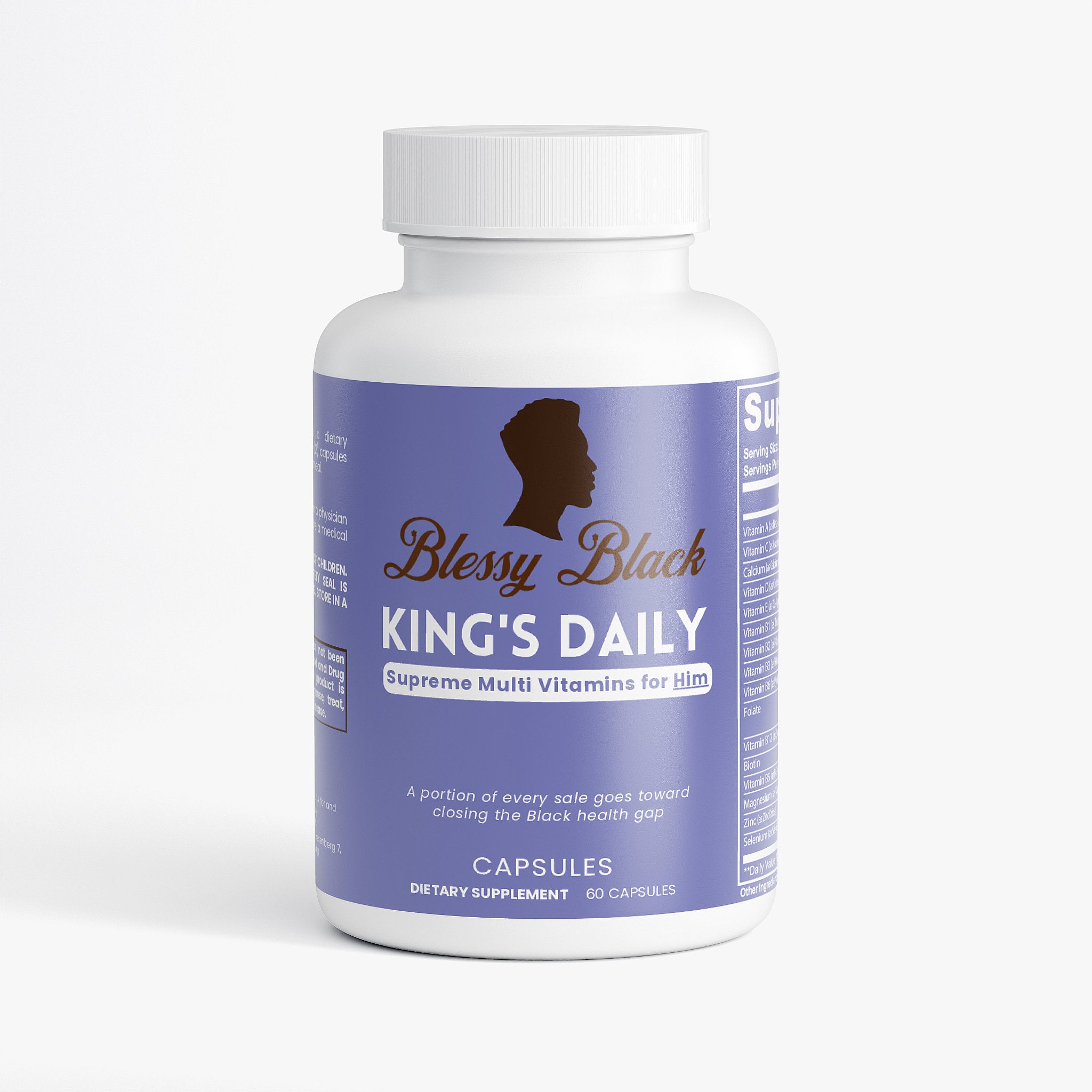 King's Daily Multi Vitamin for Men (Gluten Free) Capsules (.53 Cent a Capsule)